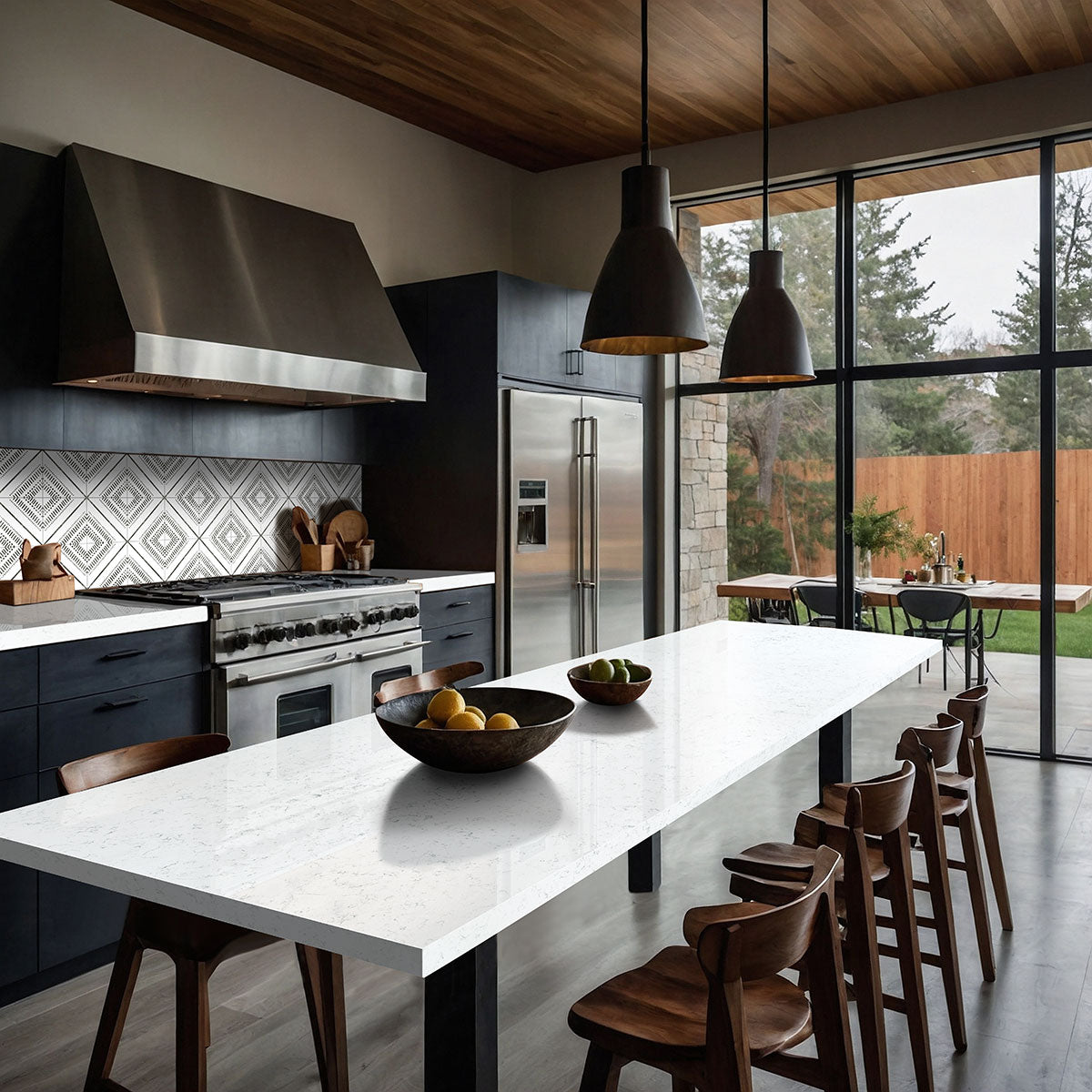 MSI Zaria Tessa Encaustic Tile, surface detail in natural tonality