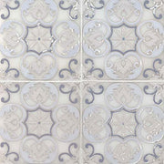 Tetris Florita Blanco Pattern Tile (6 x 6)