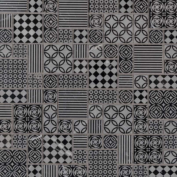 MSI Tetris Nero 10mm Natural Stone Mosaic