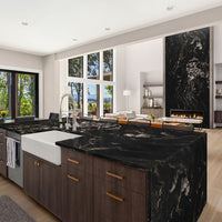 MSI Titanium Granite — surface detail in natural tonality factory-finished eased edge ready for install
