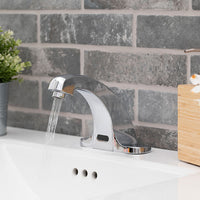 MSI Touch-less Infrared Sensor Bathroom Faucet — surface detail in natural tonality