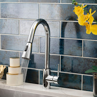 MSI Touch-less Infrared Sensor Kitchen Faucet — surface detail in natural tonality