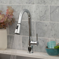 MSI Touch-less Infrared Sensor Kitchen Faucet — surface detail in natural tonality