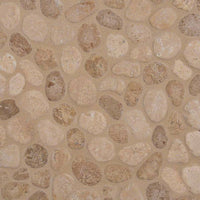MSI Travertine Pebbles Blend Tile — Pebble Mosaic Tile tumbled