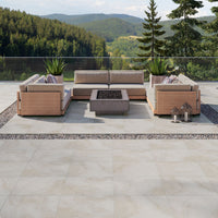 MSI Livingstyle Travertino Porcelain Paver — surface detail in natural tonality