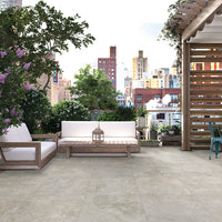 MSI Trevi Silver Porcelain Paver — surface detail in silver tonality