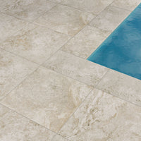 MSI Trevi Silver Porcelain Paver — surface detail in silver tonality