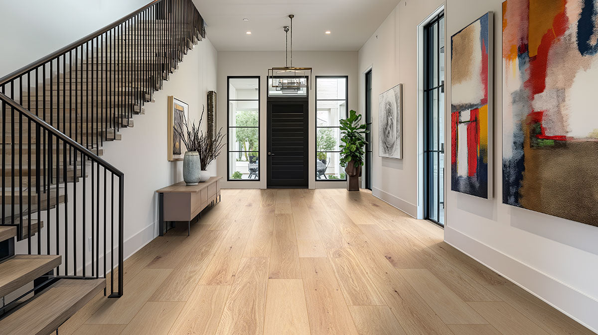 MSI Mccarran Tualatin Blonde Engineered Hardwood Flooring — surface detail in blonde tonality