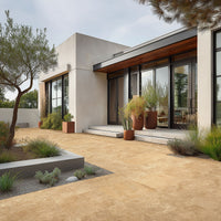 MSI Tuscany Beige Travertine Paver — surface detail in beige tonality