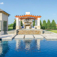 MSI Tuscany Beige Travertine Coping — surface detail in beige tonality