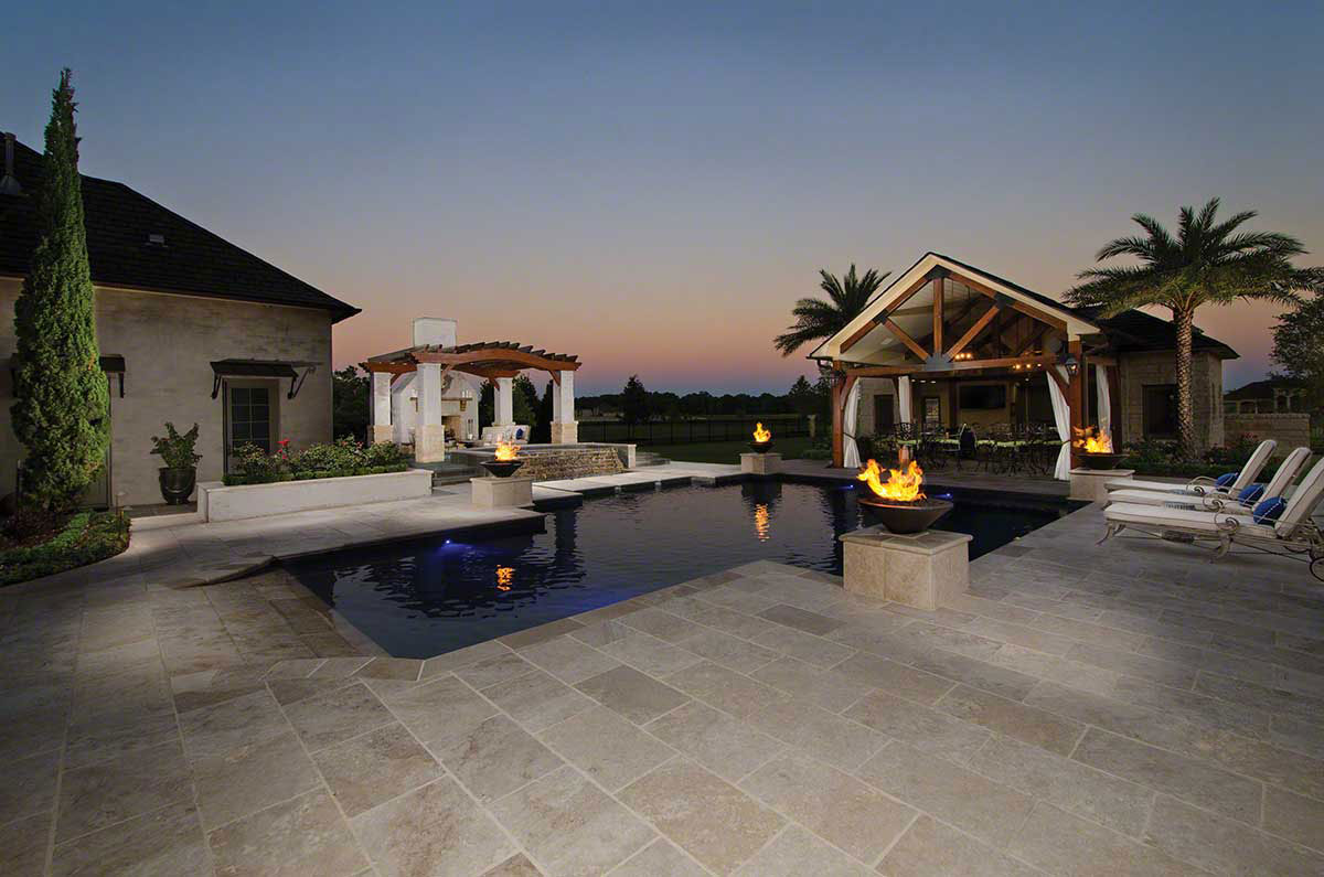 MSI Tuscany Beige Travertine Coping — surface detail in beige tonality