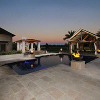 MSI Tuscany Beige Travertine Coping — surface detail in beige tonality