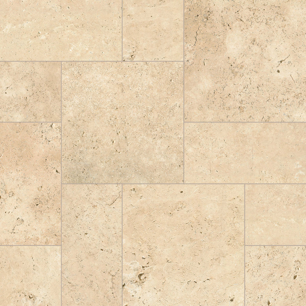 MSI Tuscany Ivory Travertine Paver — Natural Stone Paver in ivory tonality
