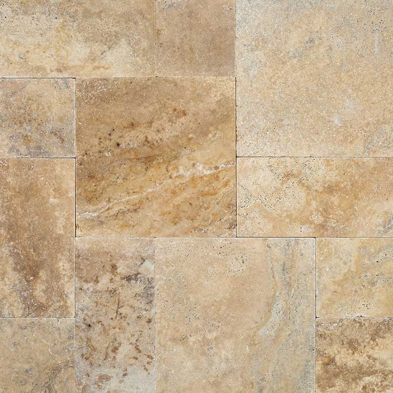 MSI Tuscany Porcini Travertine Paver — Natural Stone Paver thermal-finish quarried natural stone paver