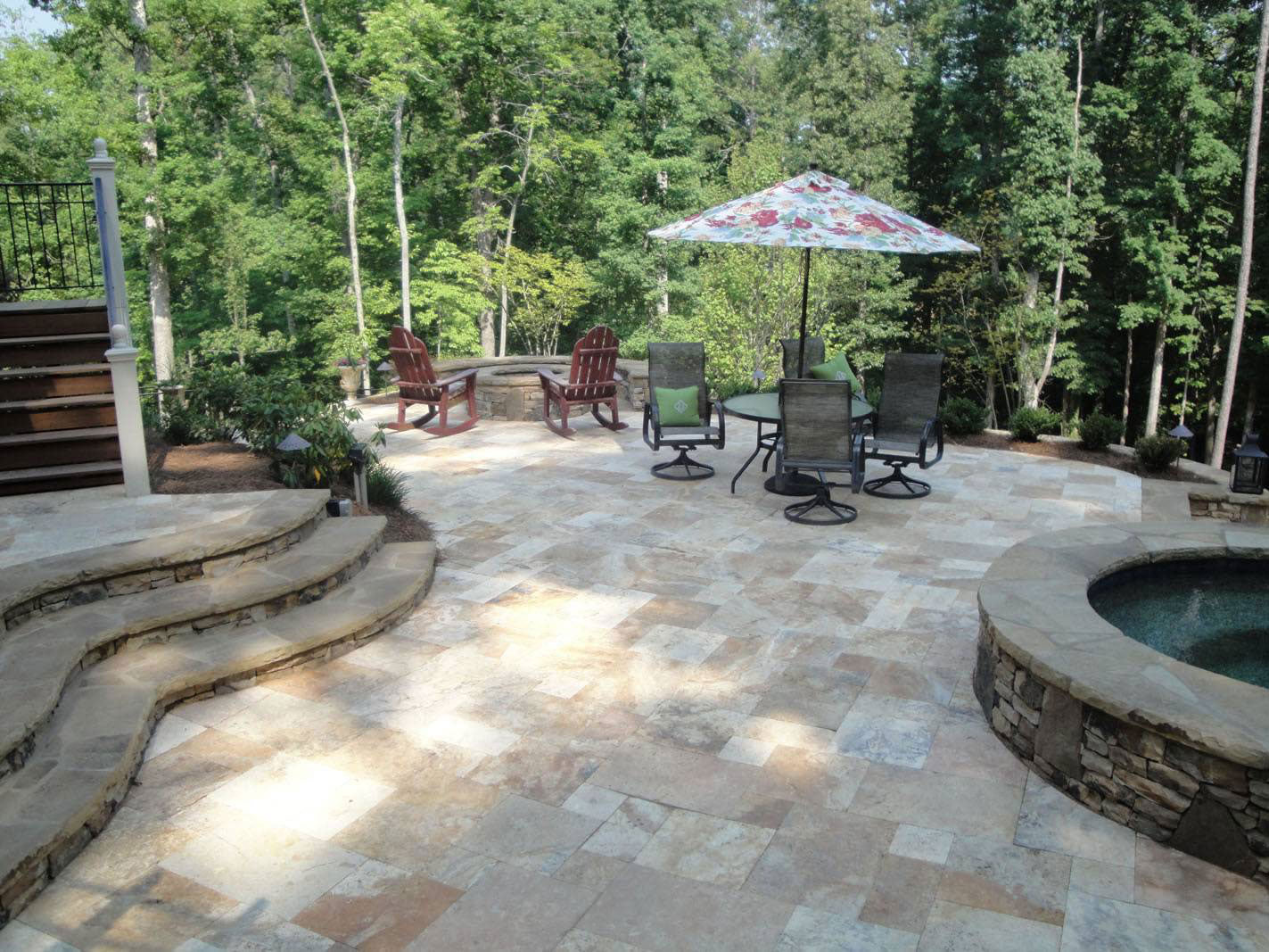 MSI Tuscany Porcini Travertine Paver — surface detail in natural tonality