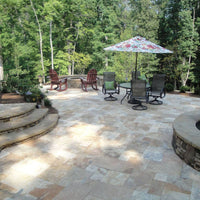 MSI Tuscany Porcini Travertine Paver — surface detail in natural tonality