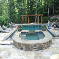 MSI Tuscany Porcini Travertine Paver — surface detail in natural tonality