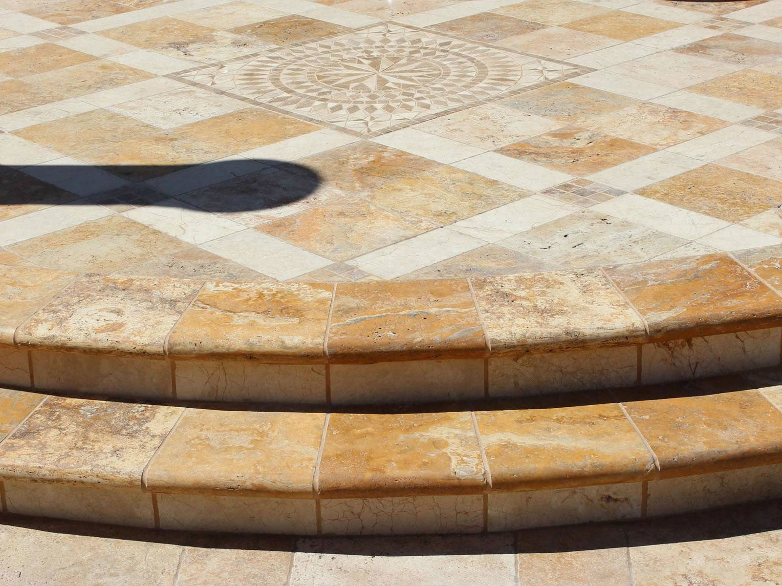MSI Tuscany Porcini Travertine Paver — surface detail in natural tonality