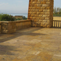 MSI Tuscany Riviera Travertine Paver — surface detail in natural tonality