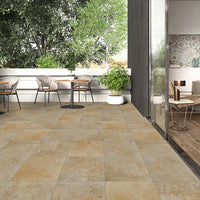 MSI Tuscany Riviera Travertine Paver — surface detail in natural tonality