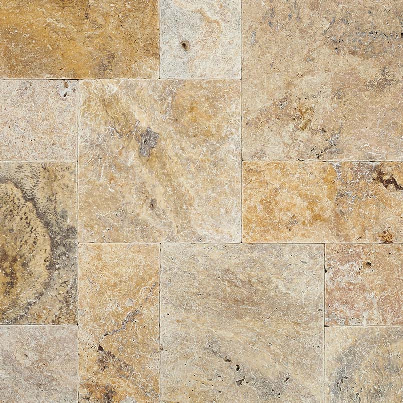 MSI Tuscany Scabas Travertine Paver — Natural Stone Paver thermal-finish quarried natural stone paver