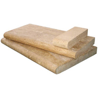 MSI Tuscany Walnut Travertine Coping — Pool Coping in walnut tonality