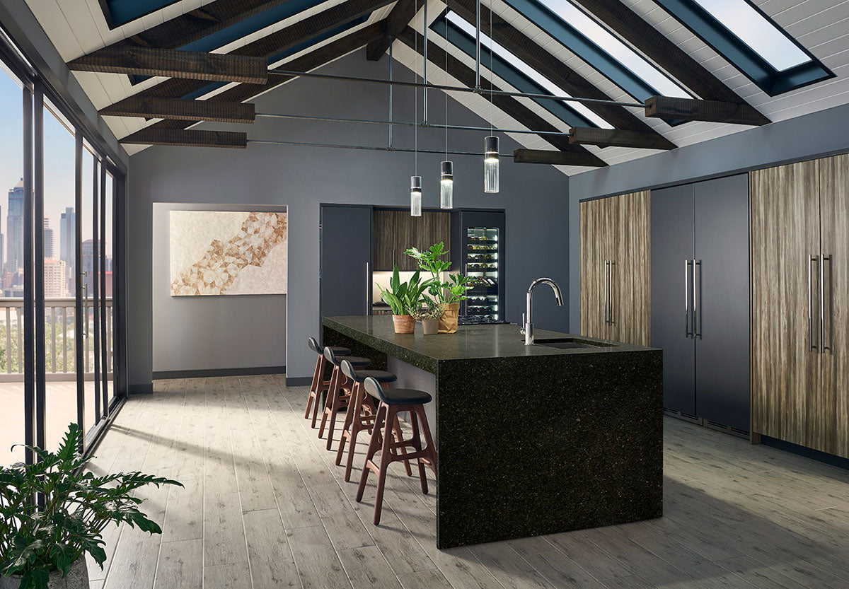 MSI Ubatuba — surface detail in natural tonality quarried slab for kitchen and counter install