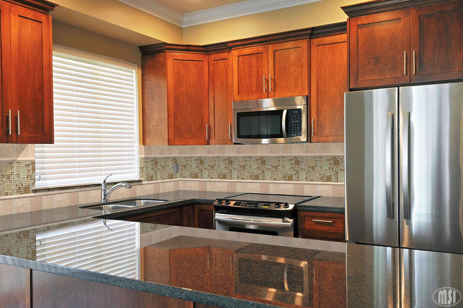 MSI Ubatuba — surface detail in natural tonality quarried slab for kitchen and counter install