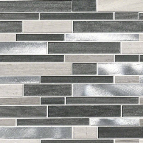 MSI Urban Loft Interlocking Glass & Metal Tile