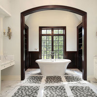 MSI Urban Tapestry Hexagon Mosaic Tile — surface detail in natural tonality