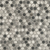 MSI Urban Tapestry Penny Round 6mm — Glass Mosaic Tile mesh-mounted for designer installs