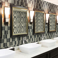 MSI Urban Tapestry Picket Glass Tile — surface detail in natural tonality