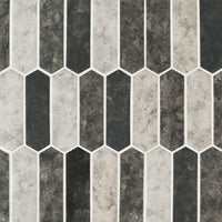 MSI Urban Tapestry Picket Glass Tile — Glass Mosaic Tile mesh-mounted for designer installs