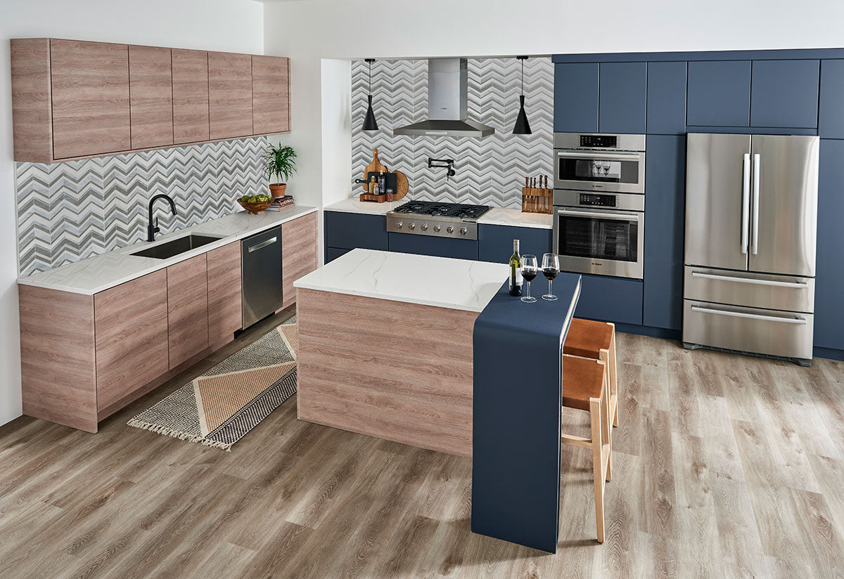 MSI Urban Wave Lapis Glass Tile — surface detail in natural tonality