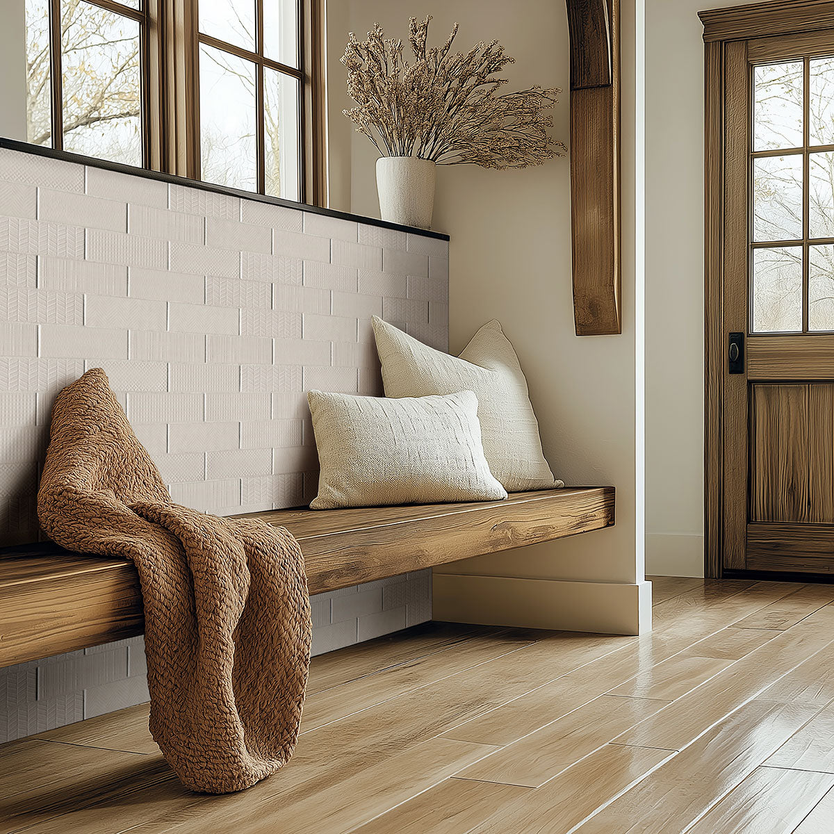 MSI Urbano Crema 3D Mix Tile — surface detail in natural tonality