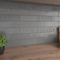 MSI Urbano Graphite 3D Mix Tile — surface detail in graphite tonality