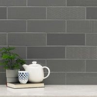 MSI Urbano Graphite 3D Mix Tile — surface detail in graphite tonality