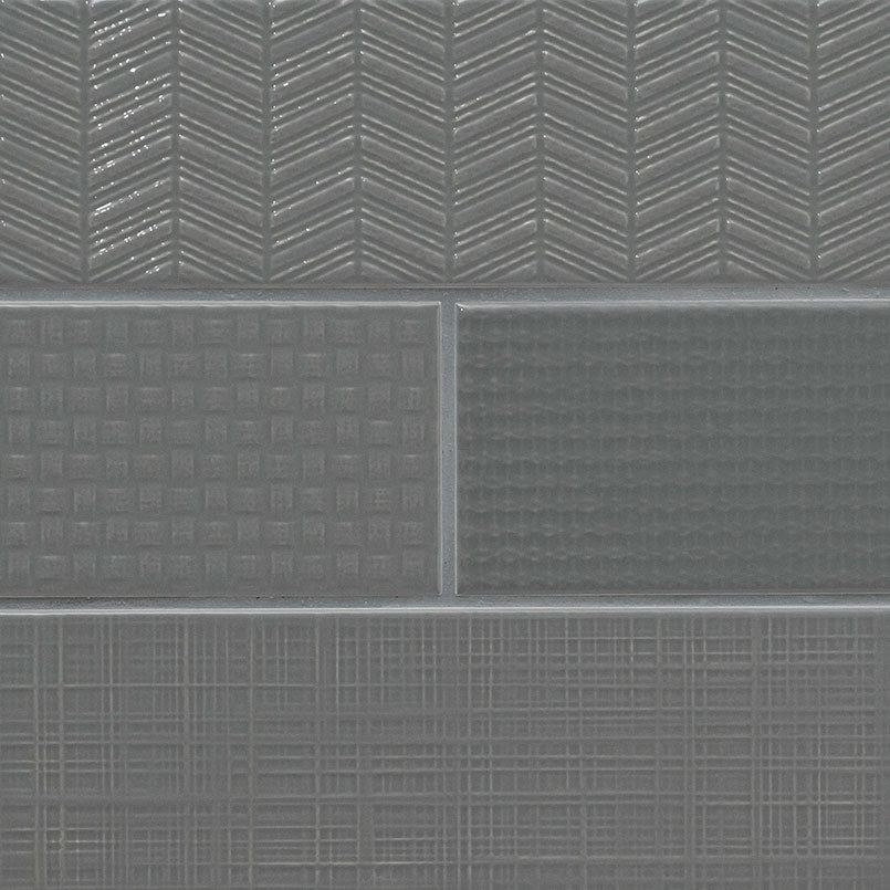 MSI Urbano Graphite 3D Mix Tile — Porcelain Wall Tile in graphite tonality