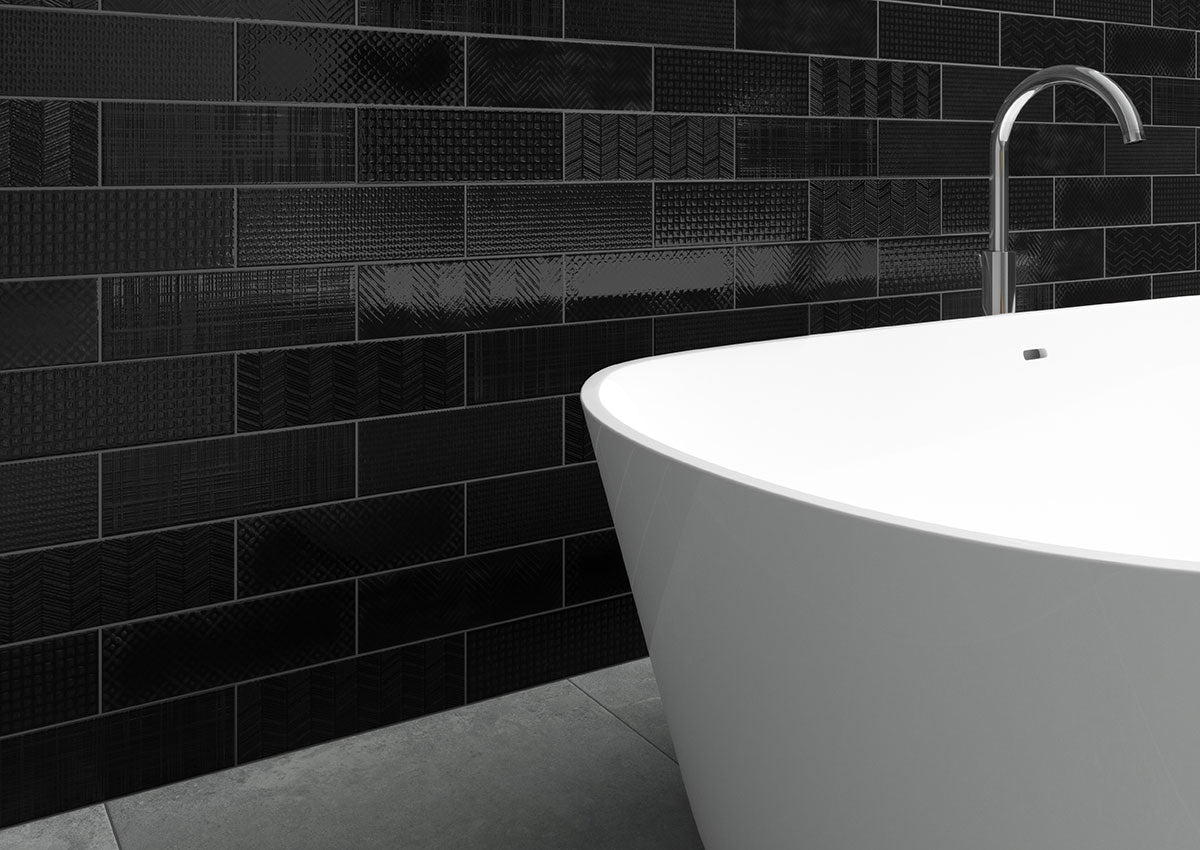 MSI Urbano Ink 3D Mix Tile — surface detail in natural tonality