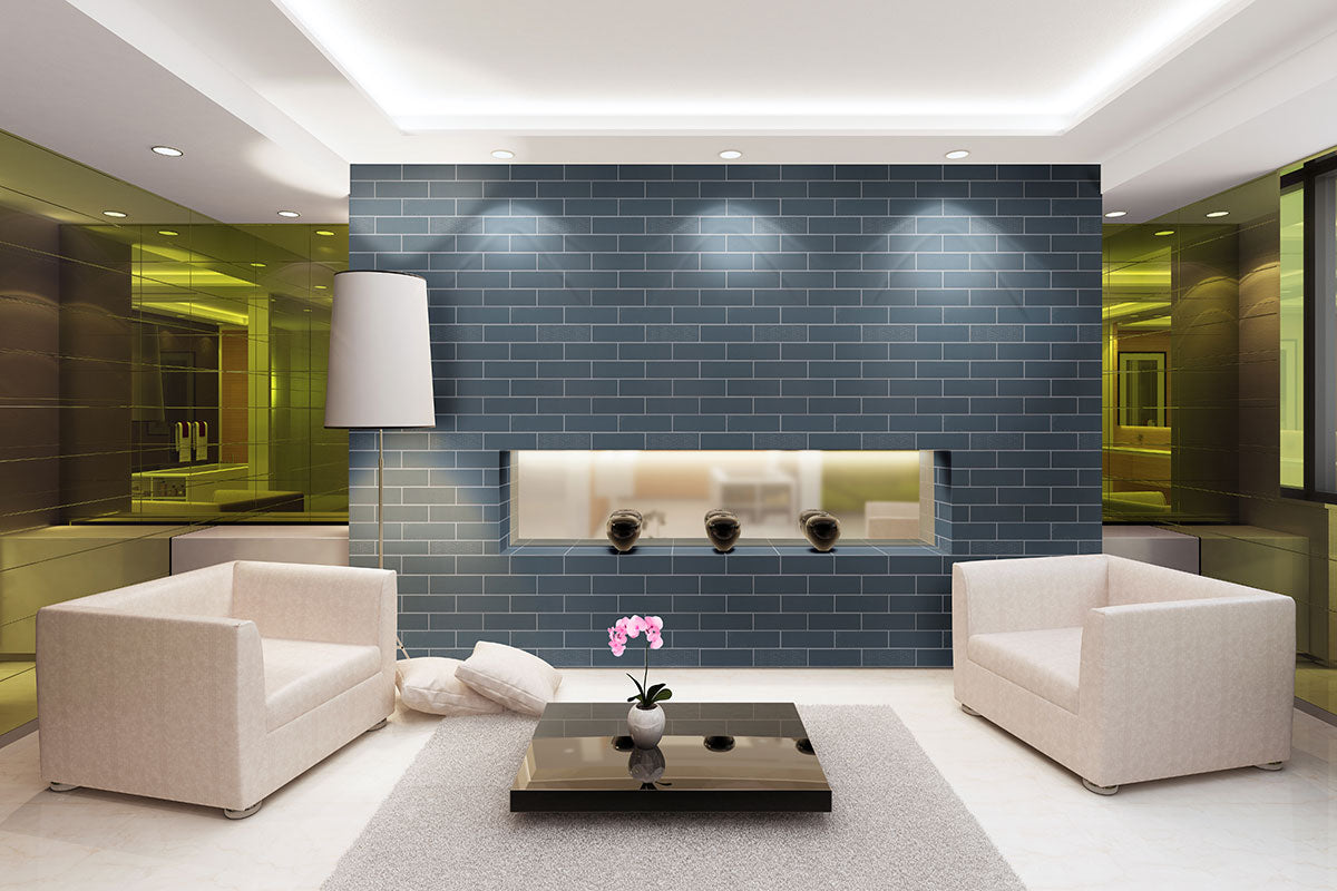 MSI Urbano Navy 3D Mix Tile — surface detail in navy tonality