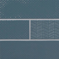 MSI Urbano Navy 3D Mix Tile — Porcelain Wall Tile in navy tonality