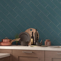 MSI Urbano Navy Tile — surface detail in navy tonality 4x12 glossy