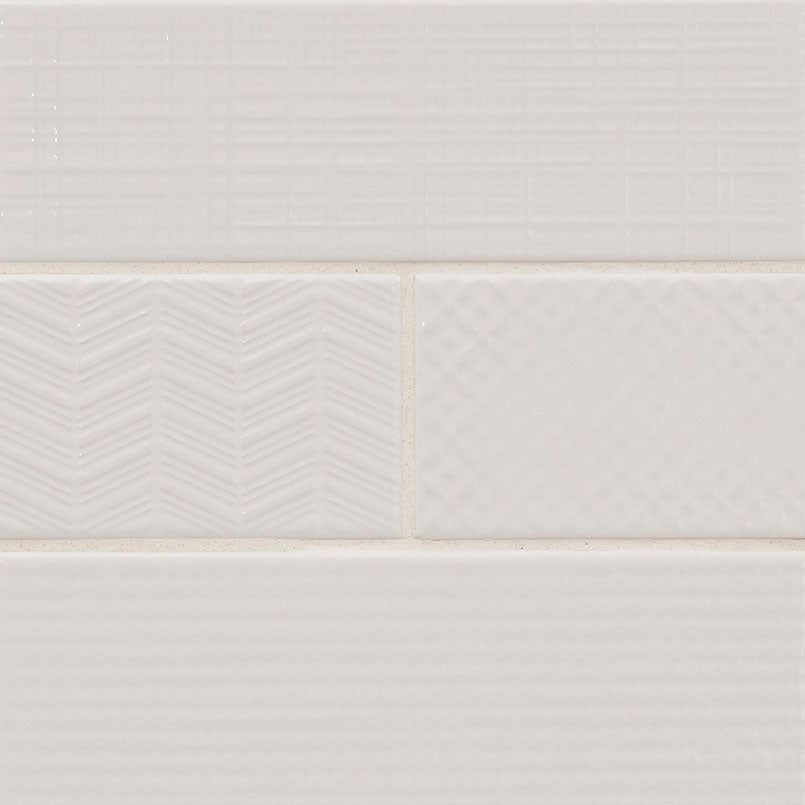 MSI Urbano Pure 3D Mix Tile — Porcelain Wall Tile 4x12 glossy