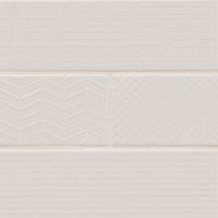 MSI Urbano Pure 3D Mix Tile — Porcelain Wall Tile 4x12 glossy