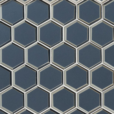 MSI Vague Blue 3" Hexagon Mosaic Tile