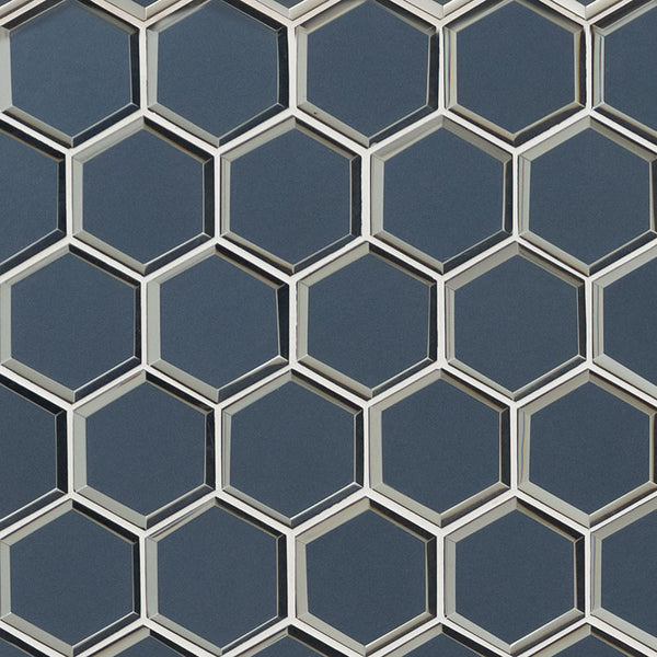 MSI Vague Blue 3" Hexagon Mosaic Tile
