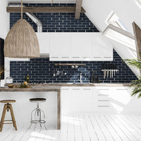 MSI Vague Blue Subway Tile — surface detail in blue tonality