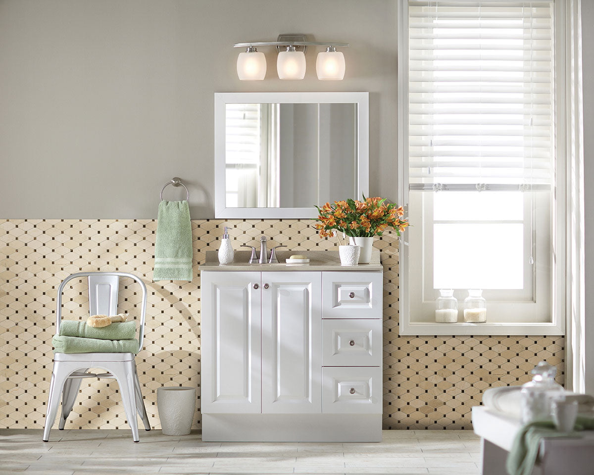 MSI Crema Marfil Valencia Blend Elongated Octagon Tile — surface detail in natural tonality