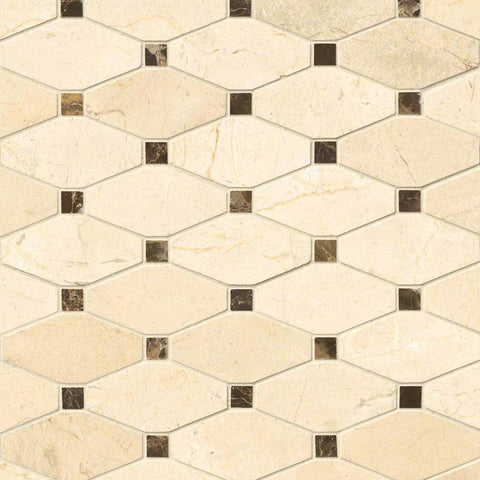 MSI Crema Marfil Valencia Blend Elongated Octagon Tile