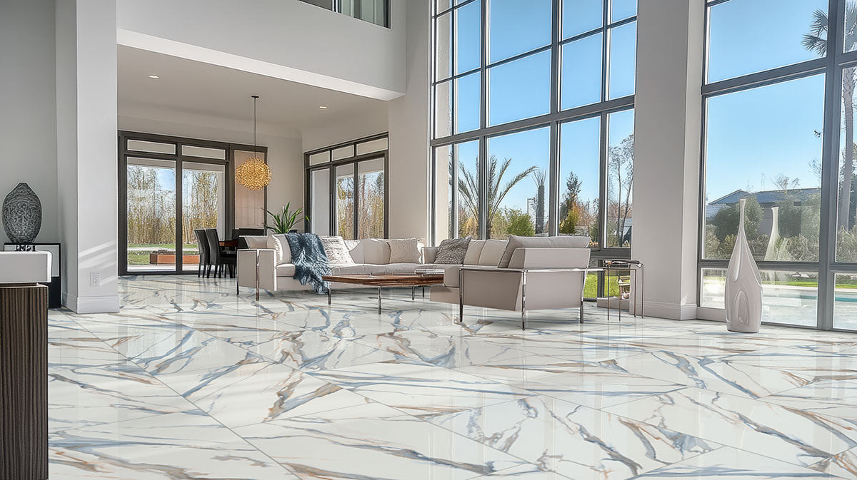 MSI Valesia Azula 24 x 48 Polished — surface detail in natural tonality